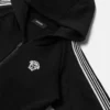 Broderad hoodie i bomullsjersey med dragkedja för barn