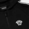 Broderad hoodie i bomullsjersey med dragkedja för barn