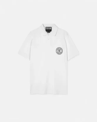 Broderad polotröja med V-Emblem