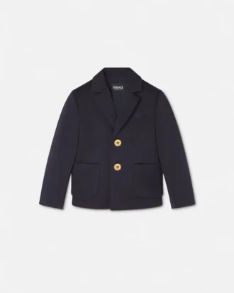 Broderad satin-gabardinejacka för baby