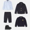 Broderad satin-gabardinejacka för baby