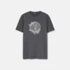 Broderad slim fit-T-shirt i bomullsjersey