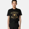 Broderad slim fit-T-shirt i bomullsjersey