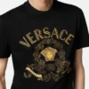Broderad slim fit-T-shirt i bomullsjersey