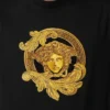 Broderad slim fit-T-shirt i bomullsjersey