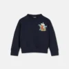 Broderad sweatshirt i bomullsjersey för barn