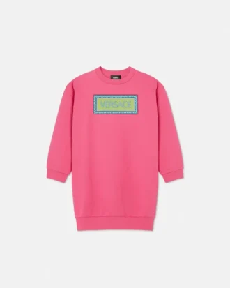 Broderad sweatshirt i bomullsjersey för barn