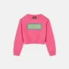 Broderad sweatshirt i bomullsjersey för barn