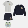 Broderad sweatshirt i bomullsjersey för barn