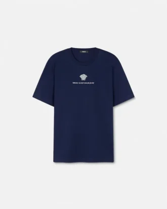 Broderad T-shirt i bomullsjersey