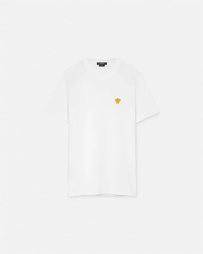 Broderad T-shirt i bomullsjersey Broderad T-shirt i bomullsjersey
