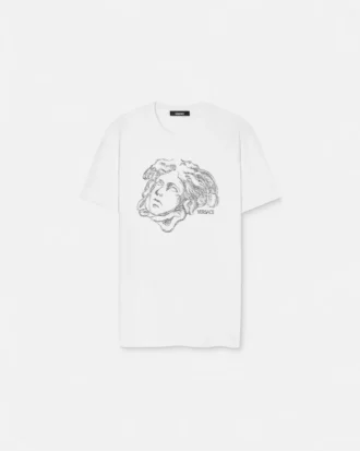 Broderad T-shirt i bomullsjersey