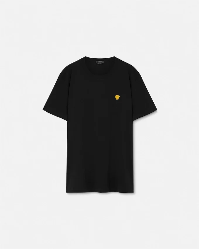 Broderad T-shirt i bomullsjersey Broderad T-shirt i bomullsjersey