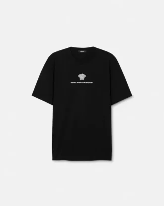 Broderad T-shirt i bomullsjersey