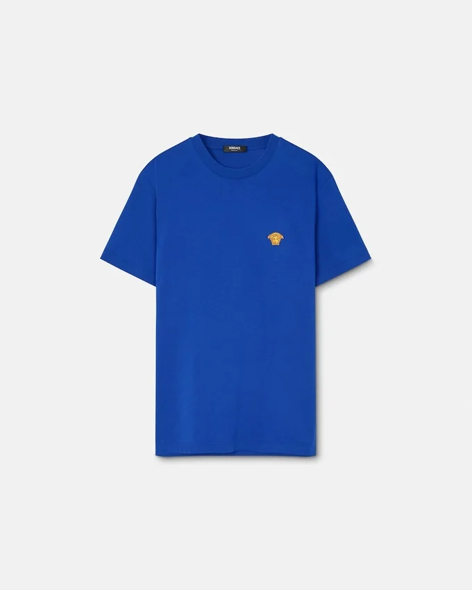 Broderad T-shirt i bomullsjersey Broderad T-shirt i bomullsjersey