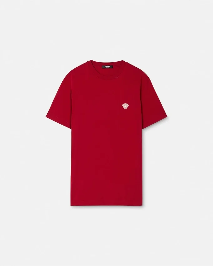 Broderad T-shirt i bomullsjersey Broderad T-shirt i bomullsjersey