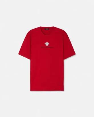 Broderad T-shirt i bomullsjersey