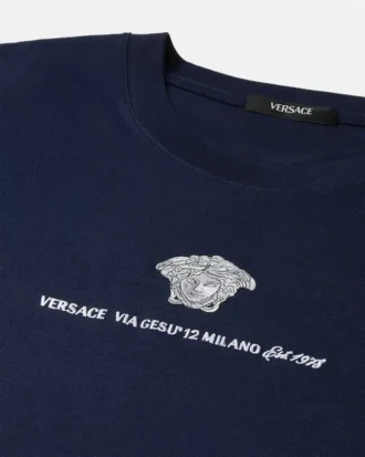 Broderad T-shirt i bomullsjersey