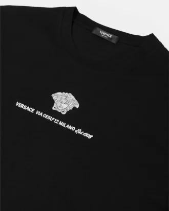 Broderad T-shirt i bomullsjersey