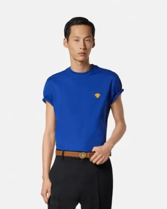 Broderad T-shirt i bomullsjersey