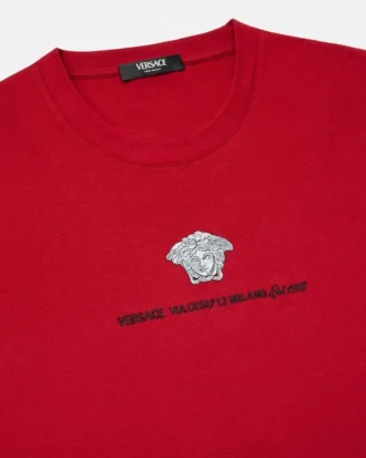 Broderad T-shirt i bomullsjersey