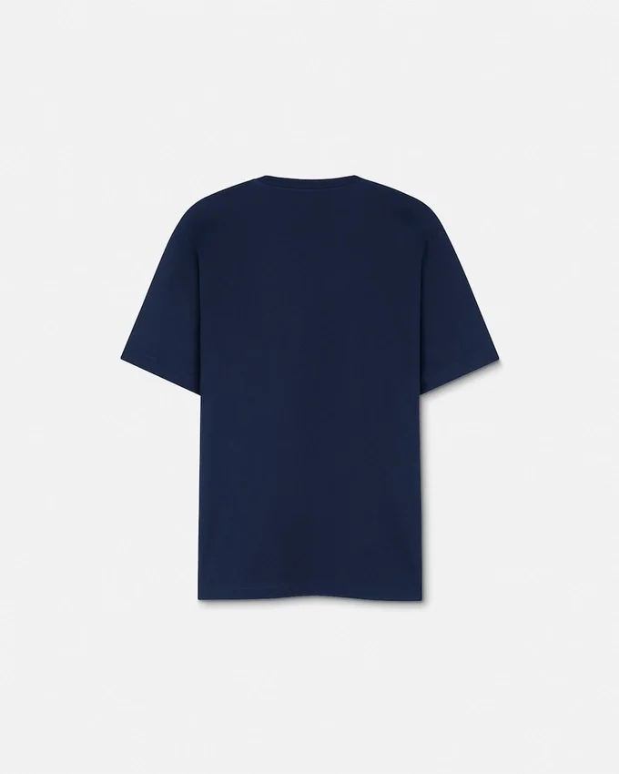 Broderad T-shirt i bomullsjersey Broderad T-shirt i bomullsjersey