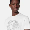 Broderad T-shirt i bomullsjersey Broderad T-shirt i bomullsjersey