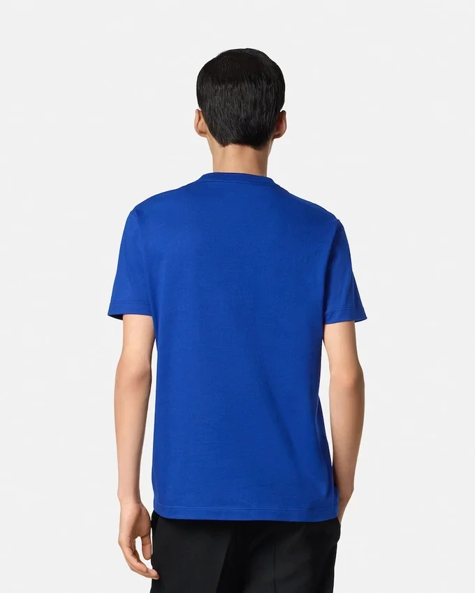 Broderad T-shirt i bomullsjersey Broderad T-shirt i bomullsjersey