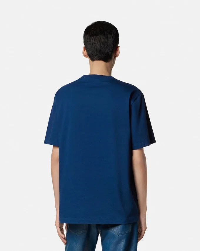 Broderad T-shirt i bomullsjersey Broderad T-shirt i bomullsjersey