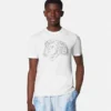 Broderad T-shirt i bomullsjersey Broderad T-shirt i bomullsjersey