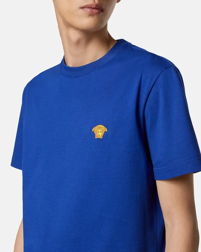 Broderad T-shirt i bomullsjersey Broderad T-shirt i bomullsjersey