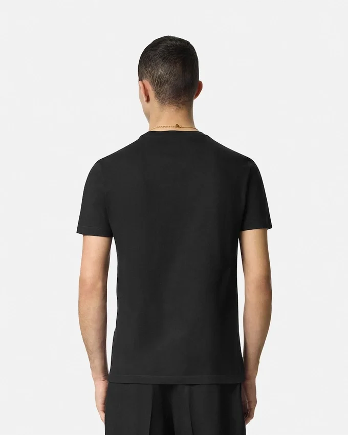 Broderad T-shirt i bomullsjersey Broderad T-shirt i bomullsjersey