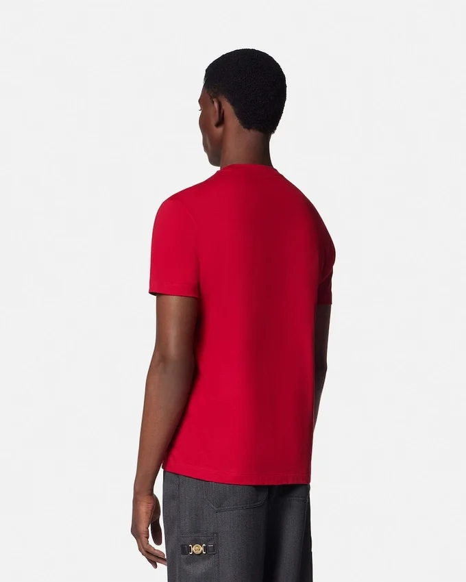 Broderad T-shirt i bomullsjersey Broderad T-shirt i bomullsjersey