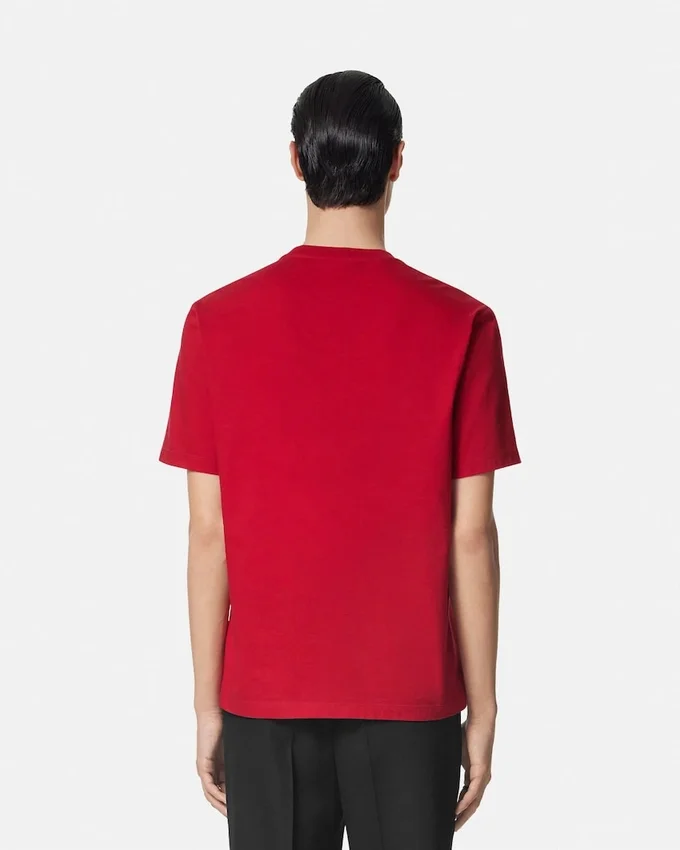 Broderad T-shirt i bomullsjersey Broderad T-shirt i bomullsjersey