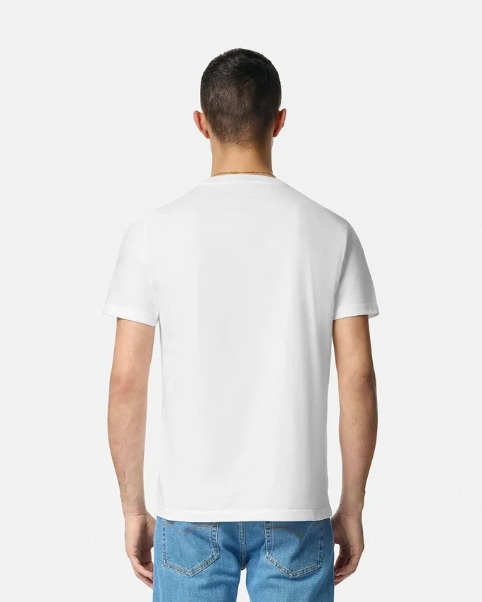 Broderad T-shirt i bomullsjersey Broderad T-shirt i bomullsjersey