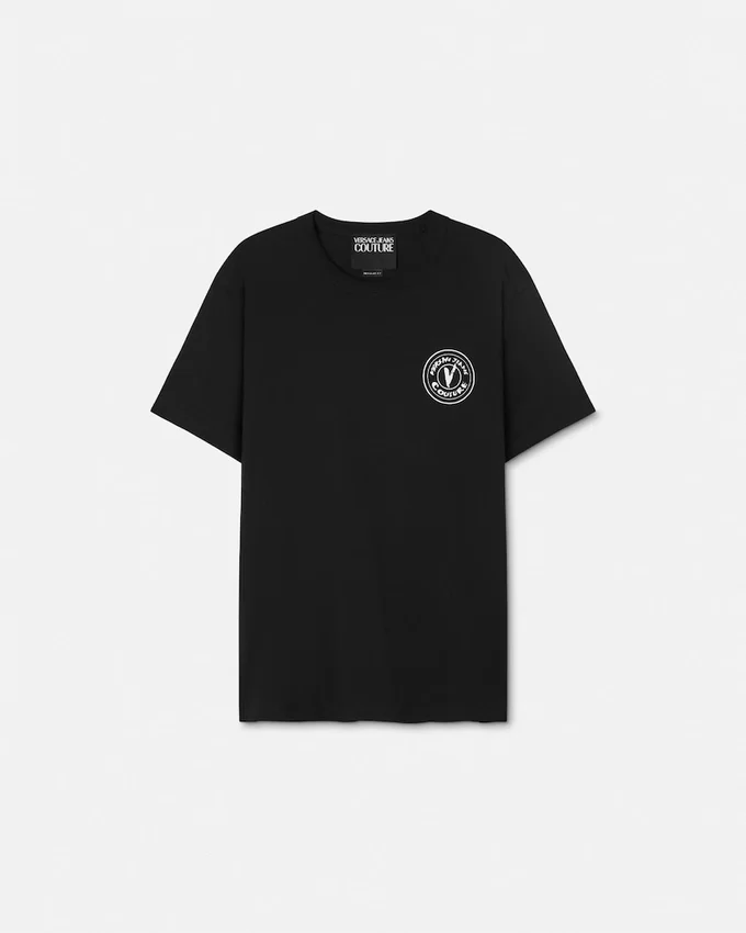 Broderad T-shirt med V-Emblem Broderad T-shirt med V-Emblem