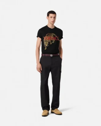 Broderad Versace Leopard T-shirt