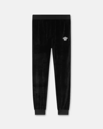 Broderade chenille-joggingbyxor