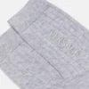 Broderade ribbade bomullssockor