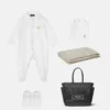 Broderat pyjamas-set i bomullsjersey för baby