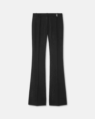 Byxor i ullblandning med python-jacquard