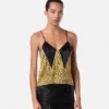 Cheetah Allover Silk Slip Camisole Cheetah Allover Silk Slip Camisole
