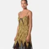 Cheetah Allover Silk Slip Mini Dress Cheetah Allover Silk Slip Mini Dress