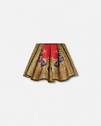 Cheetah Barocco Silk Duchesse Ballet Skirt