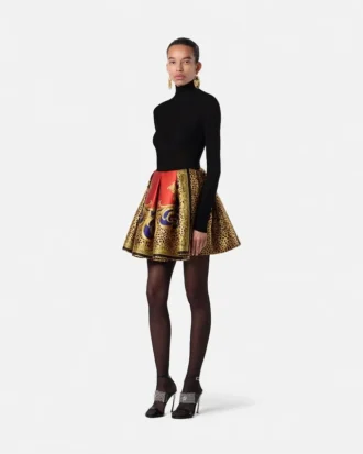 Cheetah Barocco Silk Duchesse Ballet Skirt