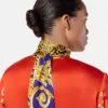 Cheetah Barocco Silk Lavallière Shirt