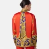 Cheetah Barocco Silk Lavallière Shirt