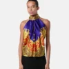 Cheetah Barocco Silk Lavallière Top Cheetah Barocco Silk Lavallière Top