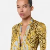 Cheetah Foulard draperad bodysuit Cheetah Foulard draperad bodysuit