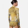 Cheetah Foulard draperad bodysuit Cheetah Foulard draperad bodysuit